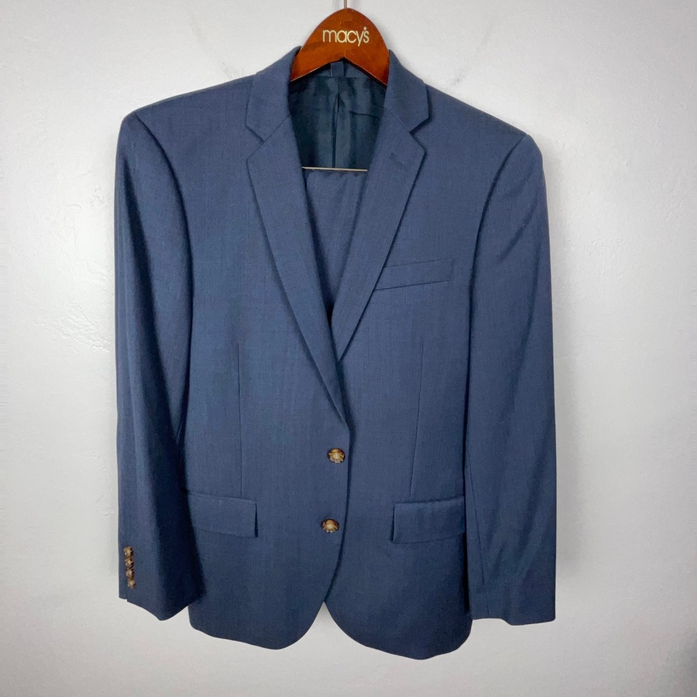 J. Crew Thompson Slim Fit Suit Men 40S Short Navy Wool 2 Button 2 Vent Recent